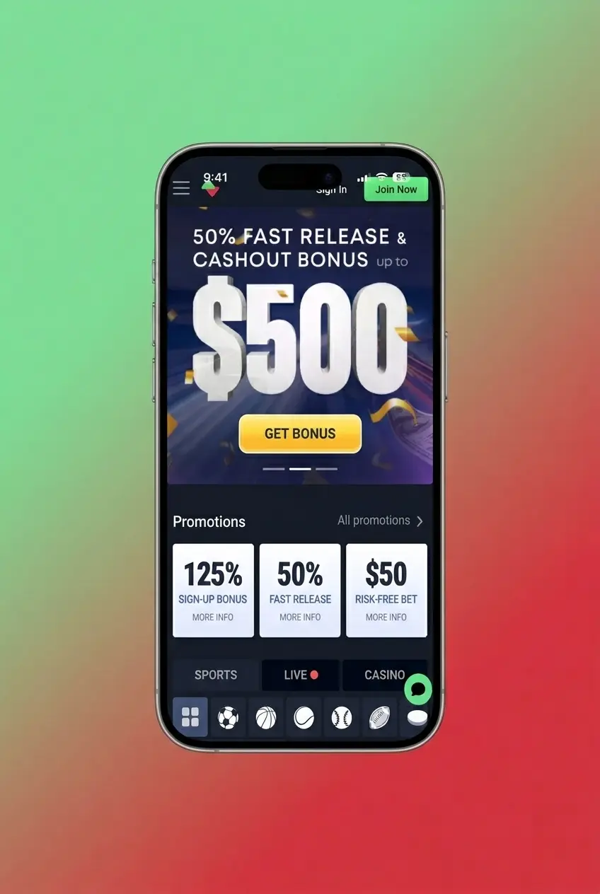 Tela do aplicativo Sportbet mostrando o processo de cadastro móvel com campos de registro para novos usuários