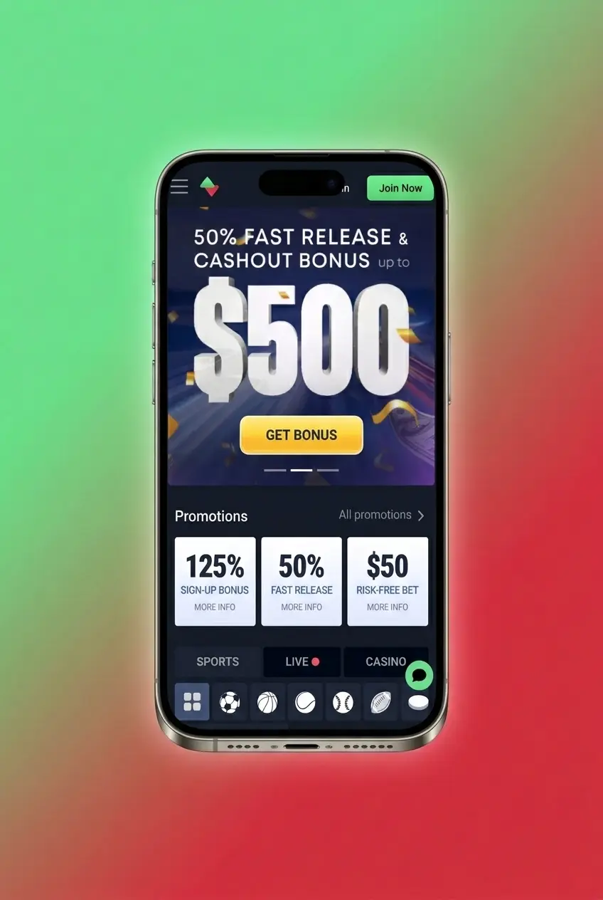 Tela de login do aplicativo Sportbet no celular com campos de e-mail e senha para acesso às apostas